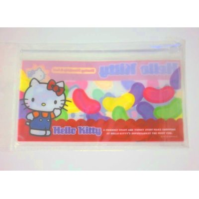 Photo2: Sanrio Hello Kitty slide fastener vinyl pouch Bag for makeup stationary etc... New