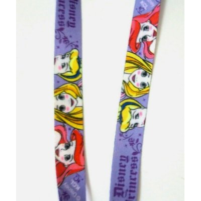 Photo2: Disney Princess Cinderella Rapunzel Ariel ID Card Holder Neck Strap lanyard purple New