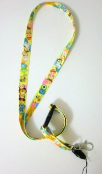 Disney Tsum Tsum Mickey Minnie Mouse Stitch...ID Card Holder Neck Strap lanyard yellow