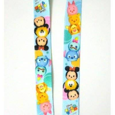 Photo2: Disney Tsum Tsum Mickey Minnie Mouse Stitch...ID Card Holder Neck Strap lanyard blue