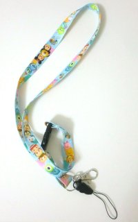 Disney Tsum Tsum Mickey Minnie Mouse Stitch...ID Card Holder Neck Strap lanyard blue