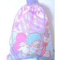 Sanrio Little Twin Stars Kiki & Lala backsack bag Brand New