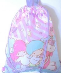 Sanrio Little Twin Stars Kiki & Lala backsack bag Brand New