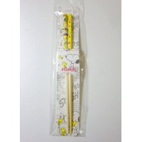 Peanuts Snoopy Woodstock chopsticks yellow Brand New