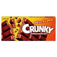 Lotte Crunky flour puff contained milk chocolate crunch sweets New