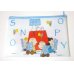 Photo1: Peanuts Snoopy Woodstock Charlie Brown friends Vinyl Pouch Bag Blue Brand New (1)