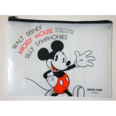 Photo1: Disney Mickey Mouse Vinyl Pouch Bag Brand New