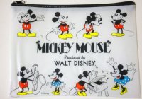 Disney Mickey Minnie Mouse Vinyl Pouch Bag Brand New