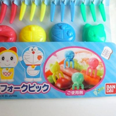 Photo2: Doraemon Dorami lovely Food Fork Picks Bento Lunch Party