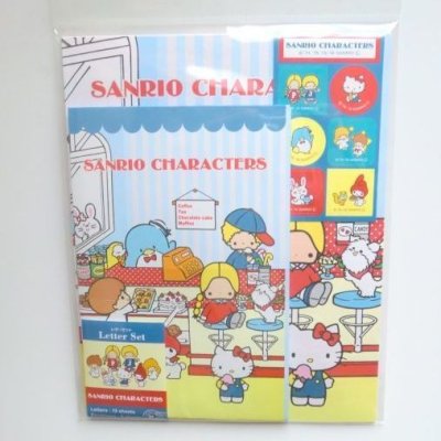 Photo1: Sanrio Hello Kitty Kiki Lala My Melody etc... Writing paper set letter Brand New