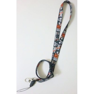 Photo1: Disney Mickey Mouse ID Card Holder Neck Strap lanyard Black New