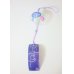 Photo1: Furin Glass Wind Chime ajisai asagao flower purple Japan Brand New (1)