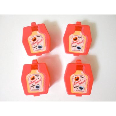 Photo1: Sesame street Bento Lunch Box Accessory Mayo Mayonnaise Sauce Mini Cup 4 pcs set 20 ml Brand-New