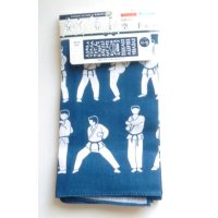 Tenugui Cotton Cloth Karate techniques forms Japanese 100% Cotton navy Brand-New