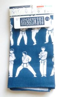 Tenugui Cotton Cloth Karate techniques forms Japanese 100% Cotton navy Brand-New