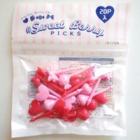 Bento Lunch Box Accessory Food Picks 20 pcs ribbon heart candy strawberry  Brand-New