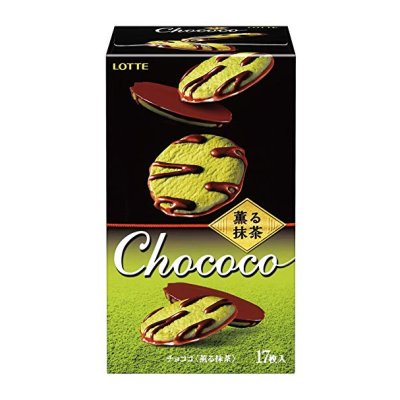 Photo1: Lotte chocolate cookies chococo matcha Japanese Sweets Brand New