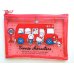 Photo1: Sanrio Characters Hello Kitty My Melody Little Twin Stars etc... Pouch Mesh Bag Red Brand New (1)