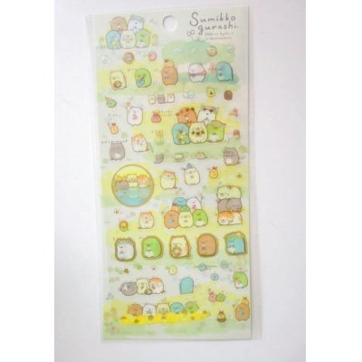 Photo1: San-X Sumikko Gurashi vinyl stickers flower park Brand New 