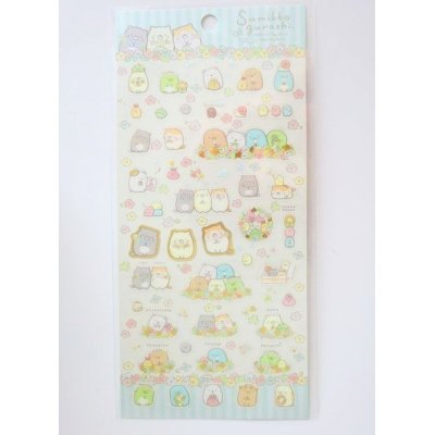 Photo1: San-X Sumikko Gurashi vinyl stickers flower field Brand New 