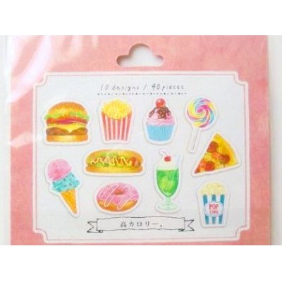 Photo2: Sweets Flake Paper Japanese Washi Masking Stickers 40 pcs New