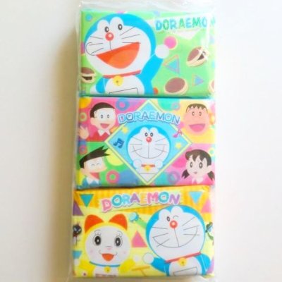 Photo1: Doraemon Pocket Tissue 6 pcs Brand New