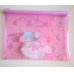 Photo1: Sanrio Little Twin Stars Kiki & Lala Vinyl Pouch pink Brand New (1)