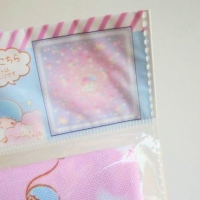 Photo2: Sanrio Little Twin Stars Kiki & Lala Lunch Napkin sky Bento Brand New