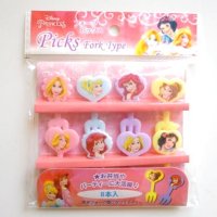 Disney Princess Bento Lunch Box Accessory Food Fork Picks 8 pcs Brand-New