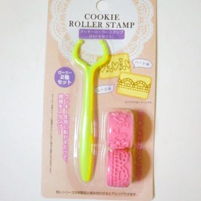 Photo1: Cookie Biscuit Roller Stamp Birthday Party Favor Lace Heart Brand New