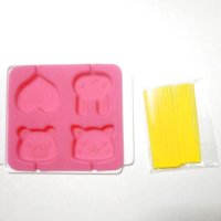 Silicone Mold Animal Bear Rabbit Cat Heart Chocolate Pink New