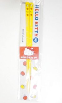 Sanrio Hello Kitty chopsticks yellow Brand New