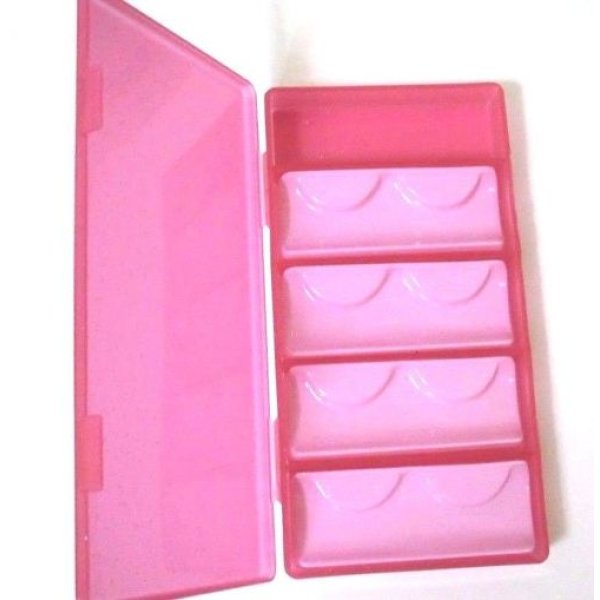 Photo2: Glitter Pink 4 level Eyelash Case Long Brand-New (2)