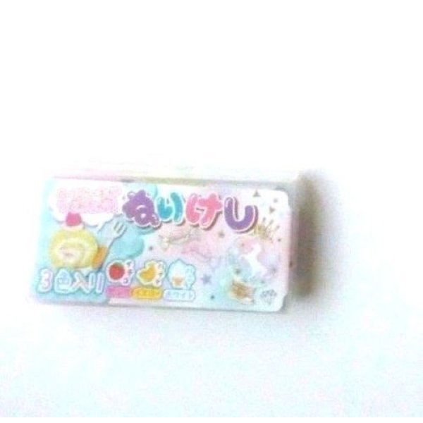 Photo1: 3 color Kneaded Eraser the Scent of Strawberry Banana Vanilla Brand New (1)