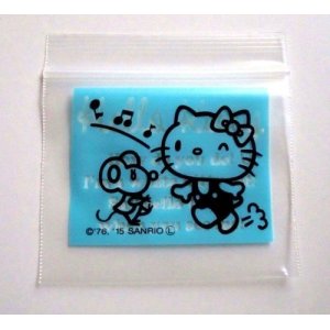 Photo: Sanrio Hello Kitty Plastic Ziplock Bags Petit 30 pcs Blue Music Wide New