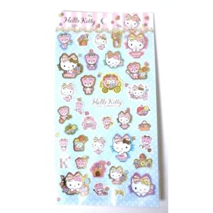 Photo: Sanrio Hello Kitty Stickers Ribbon Flower Pink Blue Brand New