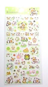 Photo: San-X Rilakkuma Sticker Panda Green Brand-New