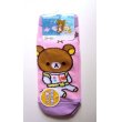 Photo1: San-X Rilakkuma Ankle Low Cut Socks Space Purple Pink Brand New (1)