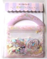 Photo: Sanrio Little Twin Stars Kiki & Lala 50pcs Sticker Pack Pouch Unicorn Brand-New