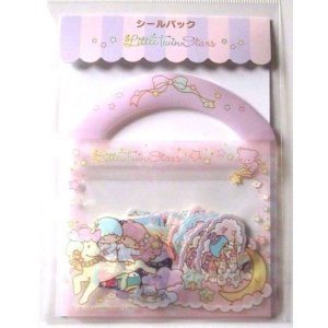 Photo: Sanrio Little Twin Stars Kiki & Lala 50pcs Sticker Pack Pouch Unicorn Brand-New