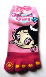 Photo: Japanese Geta Split-toe Tabi Socks Akubi Girl Kimono Yukata Pink New