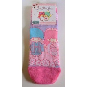 Photo: Sanrio Little Twin Stars Kiki & Lala Ankle Low Cut Socks Kimono Pink New