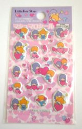 Photo: Sanrio Little Twin Stars Kiki & Lala Marshmallow Sticker Pink Brand-New