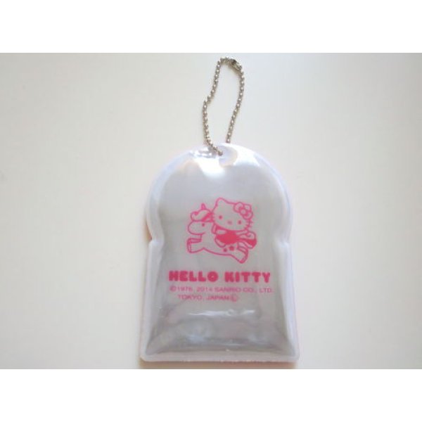 Photo2: Sanrio Hello Kitty Name Tag Reflection Keychain Traveling Brand New (2)