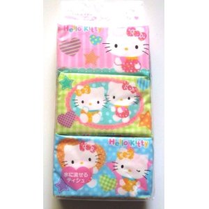 Photo: Sanrio Hello Kitty Pocket Tissue 6 pcs Pastel Brand New