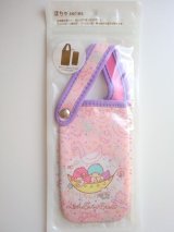 Photo: Sanrio Little Twin Stars Kiki & Lala Multi Pouch Pink Brand New