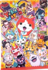 Photo: Yokai Watch Clear File Folder Jibanyan Bushinyan Shurakoma Whisper Red New