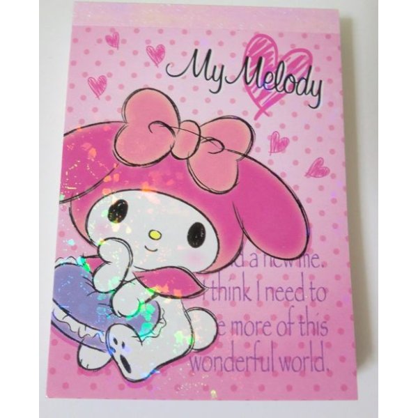 Photo1: Sanrio My Melody Mini Memo Pad Pink Brand New (1)