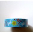 Photo1: Decorative Craft Washi Masking Tape Sticker Rabbit Sakura Brand New Blue (1)