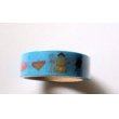 Photo1: Decorative Craft Washi Masking Tape Sticker Goldfish Sumo Taiyaki Japan Pattern (1)